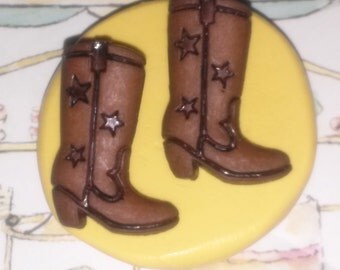 Cowboys Boots Flexible Silicone Mold~