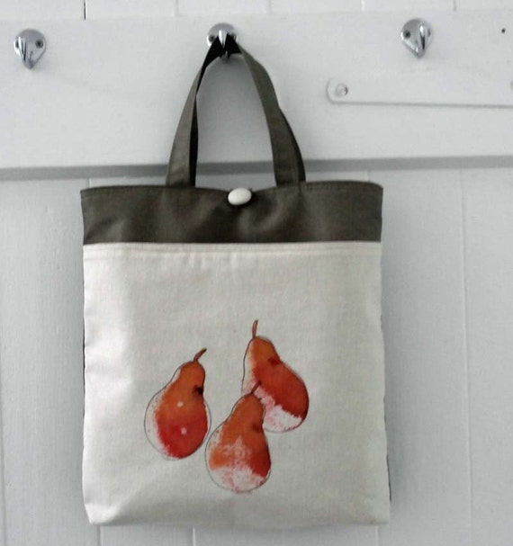 tote bag. Unique hand printed design. Hand printed bag. Fabric bag ...