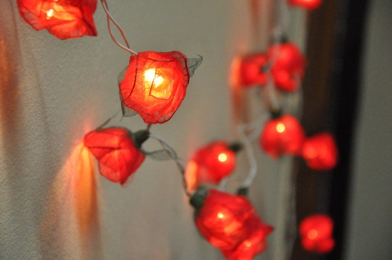 35 LED Romantic Red Rose Lights for Decor Bedroom Wedding