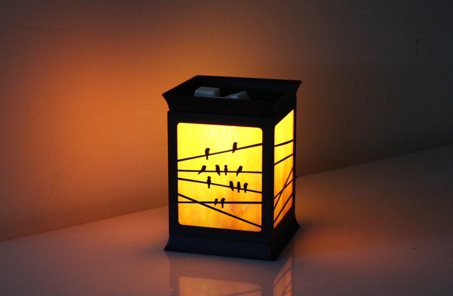 Electric Stained Glass Candle Warmer Lamp Table by Motiphdesign