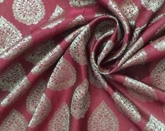 Iridescent Violet/Orange Silk Brocade JV-1489/2 Fabric