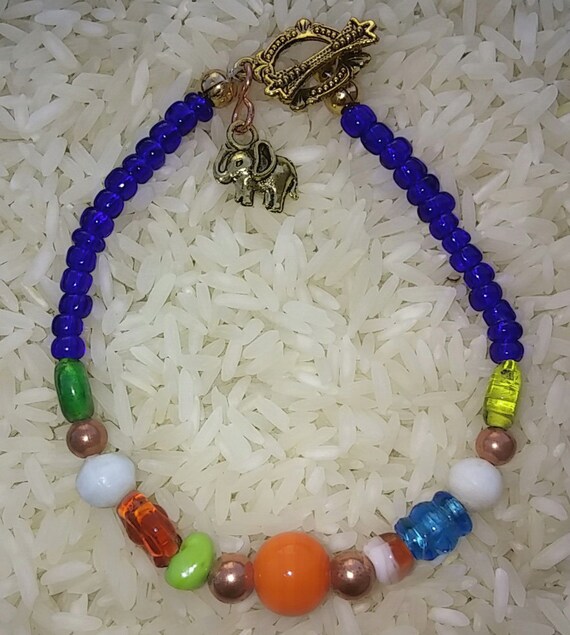 Bohemian Style Charm Bracelet with Scared Elephant by JustYouJane