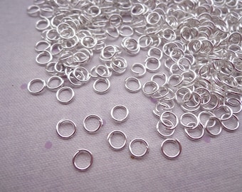 Sale-- 1000 pcs of Silver Plated Jump Rings 0.7x5mm