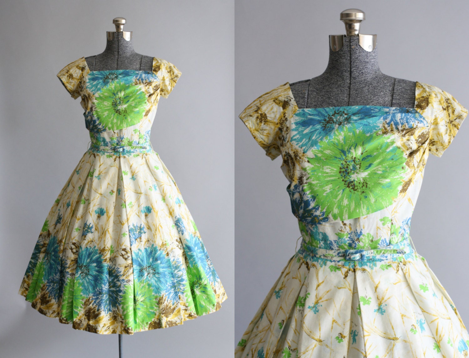 Vintage 1950s Dress / 50s Cotton Dress / by TuesdayRoseVintage