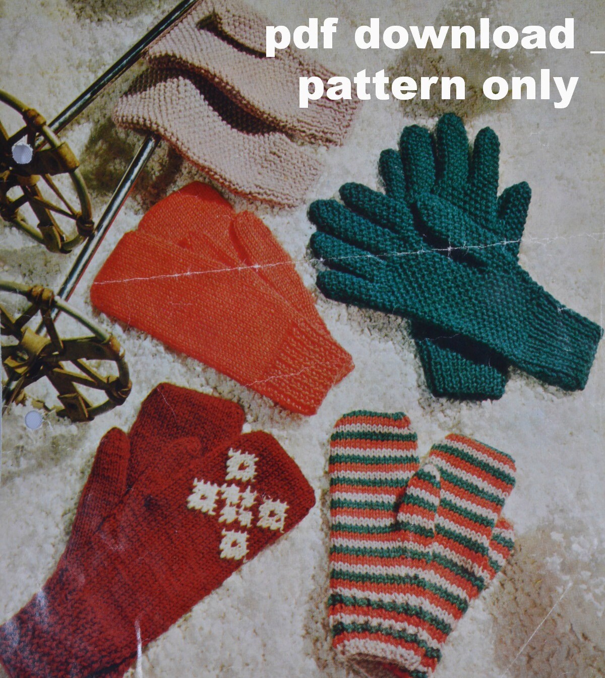 Vintage knitting pattern pdf download gloves and mittens