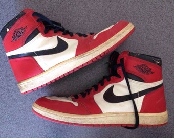 1985 original og Air Jordan's!!! size 10.5 - white varsity red black ...