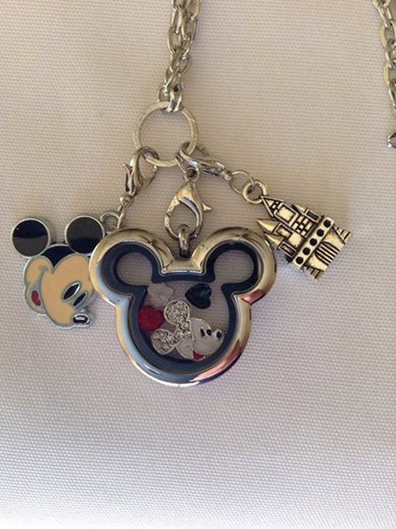 New Mickey Mouse Locket With Floating Charms And By Snaptoitcharms