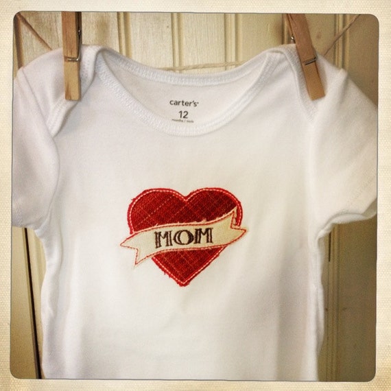 Mom Tattoo Applique Shirt