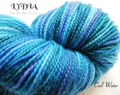 Bliss: Merino/Cashmere/Nylon Hand Dyed Yarn by LYDIA in Cool Water