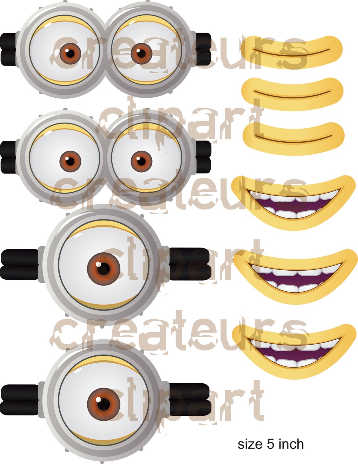 Instant Download Minion-goggles-mouth