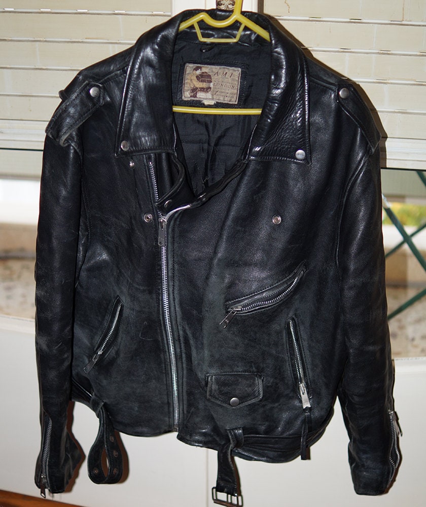 Vintage AMI London Leather Biker Jacket Brando / punk