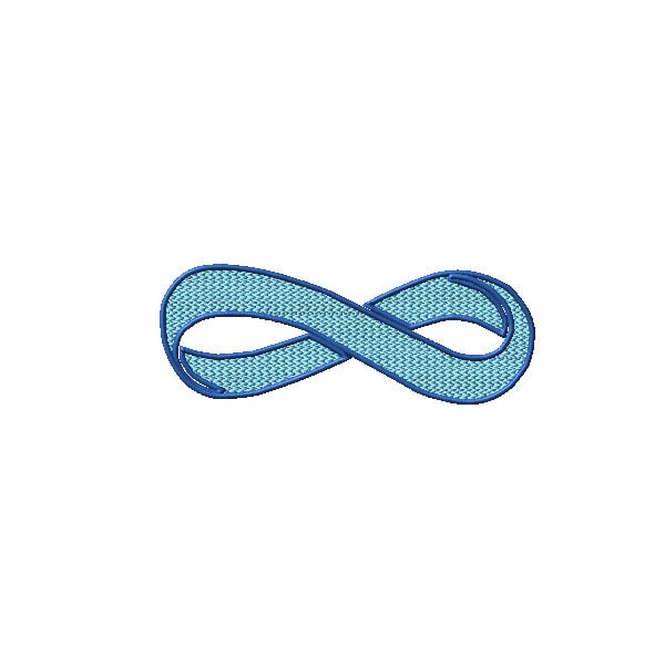 Infinity Symbol Ribbon Machine Embroidery Design 2 sizes