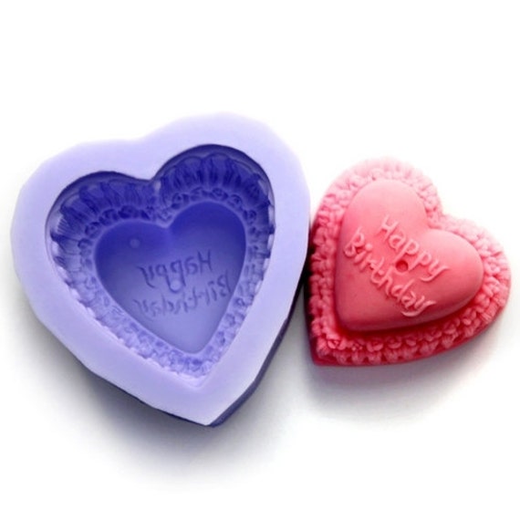 silicone mold Birthday cake shaped candle by NICOLESILICONEMOLD