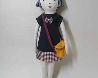 cloth doll,fabric doll,playing with dolls, Can cause a change of clothes Girl Doll, by joohongbit