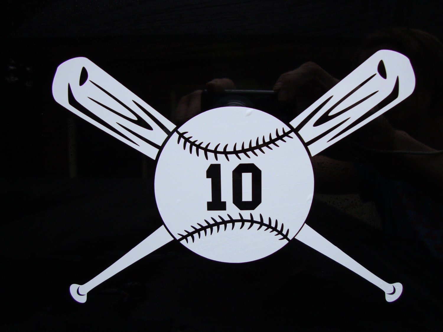Personalized baseball or softball car window decal with your