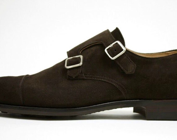 Handmade Goodyear Welted Men's Monk-Strap Shoes