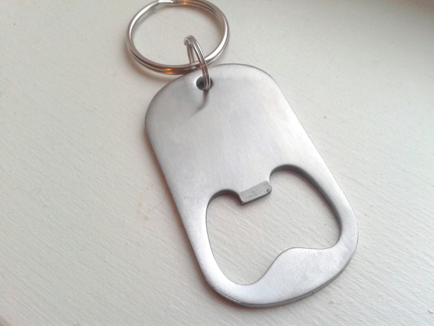 Stainless Steel Bottle Opener Keychain Groomsman Bridal