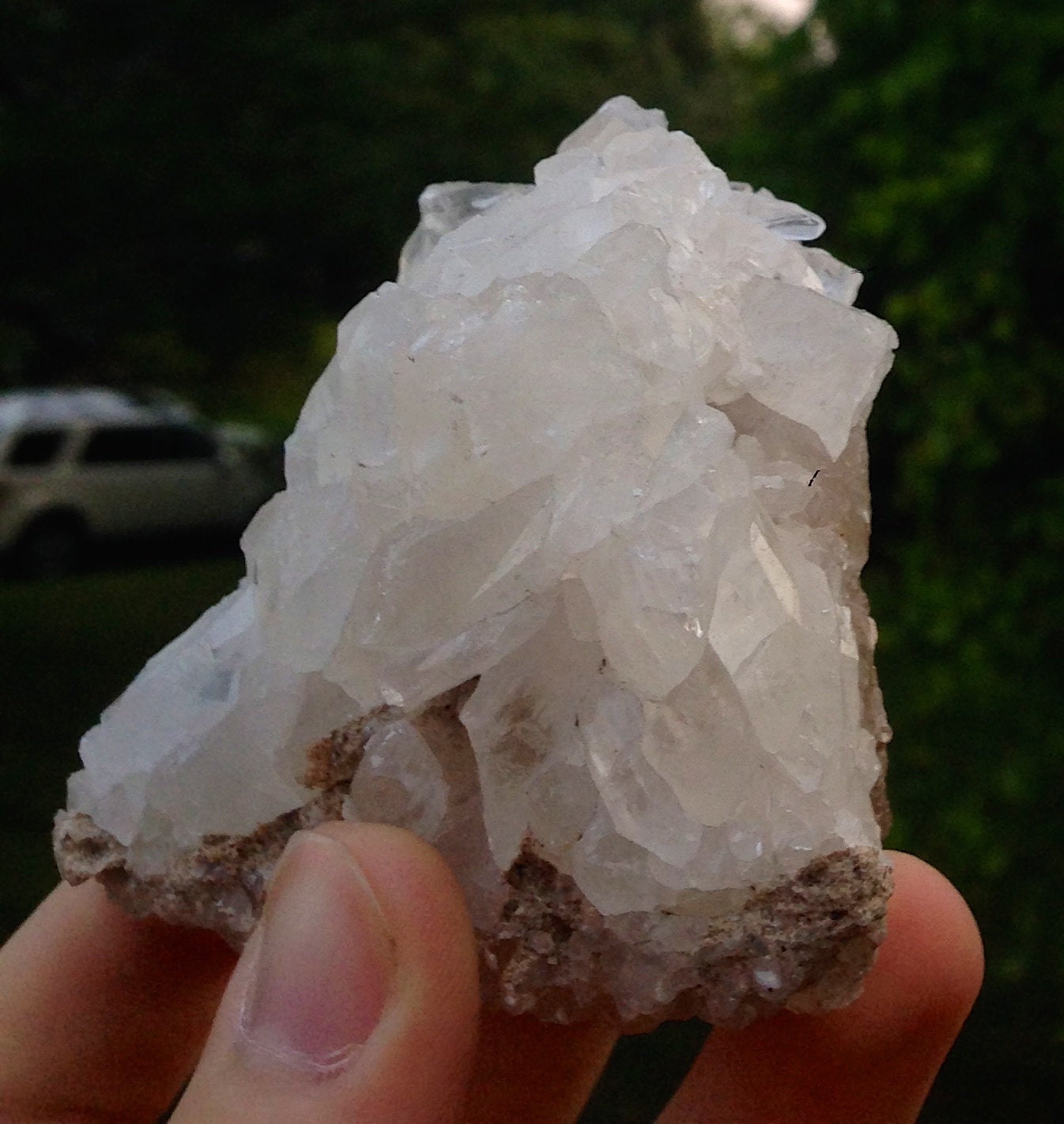 257 gm WHITE CAVE CALCITE Natural Cluster Druzy Rough Crystal