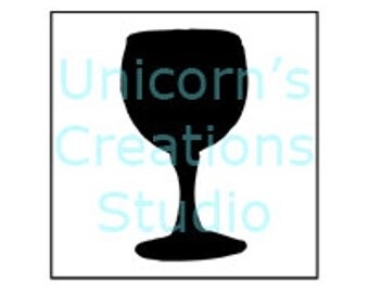 wine glass stencil etsy