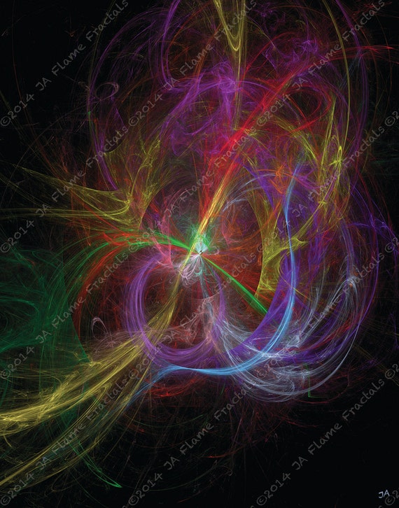 Flame Fractal Image - Chaos - Mathematical Art