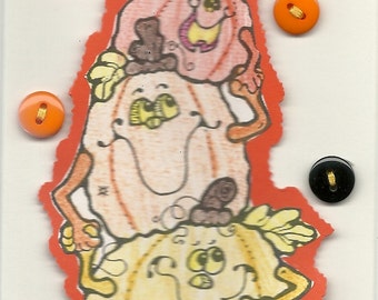 Items similar to Halloween blank note card on Etsy