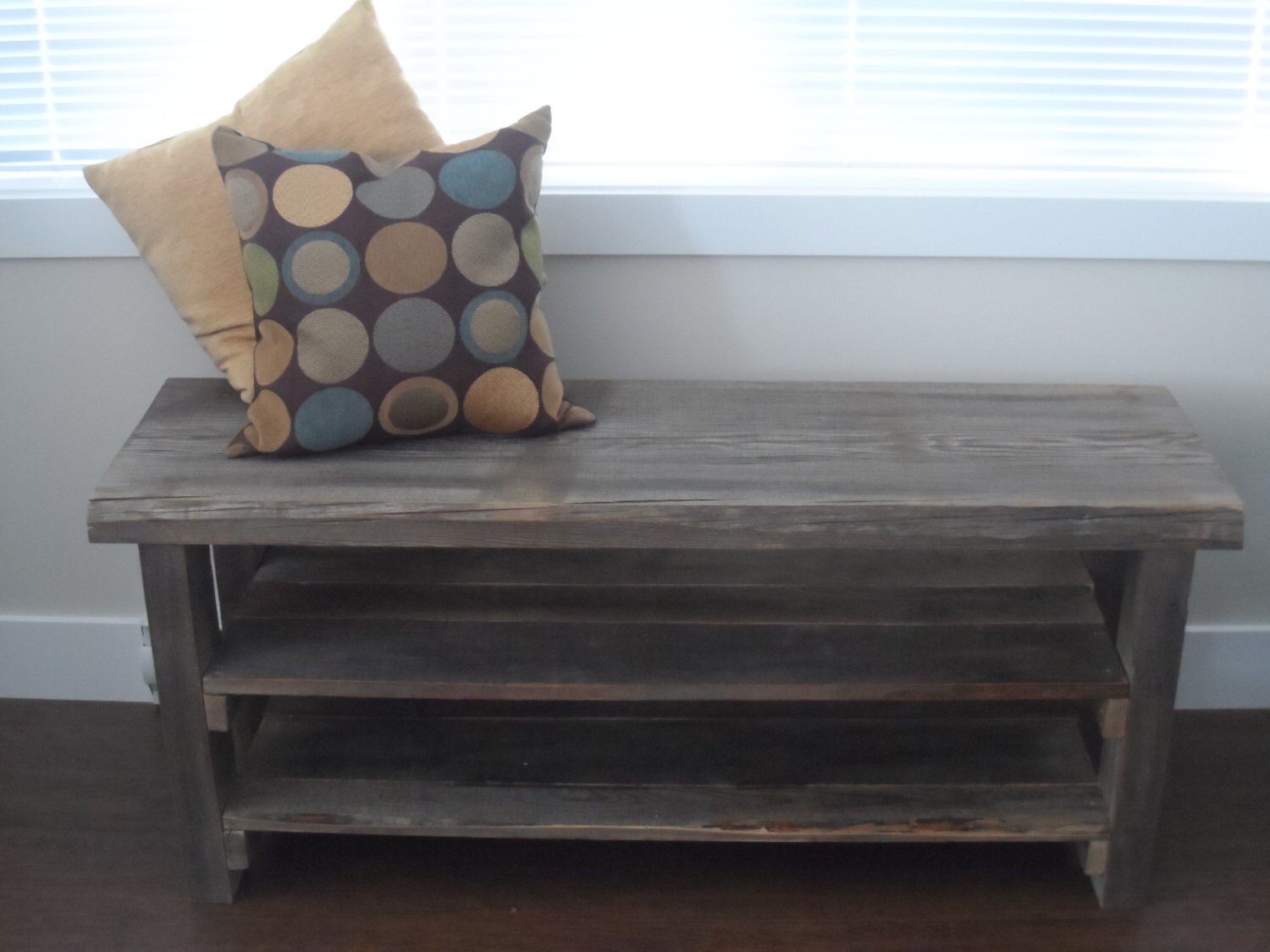 Reclaimed wood shoe rack Rustic shoe rack refurbished custom