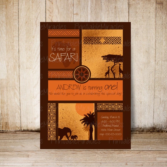 African Party Invitations 8