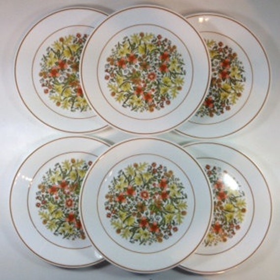 Vintage Corelle Indian Summer Orange Avocado by InOldThingsWeTrust