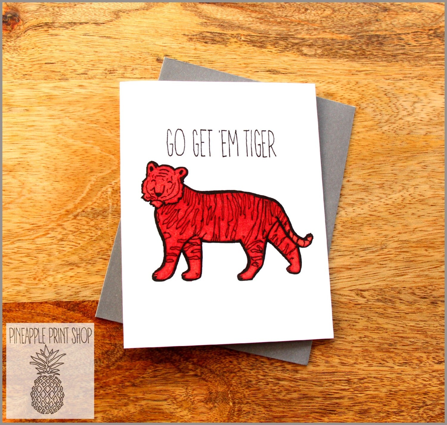 Go Get 'Em Tiger Card Gift for Family and Friends
