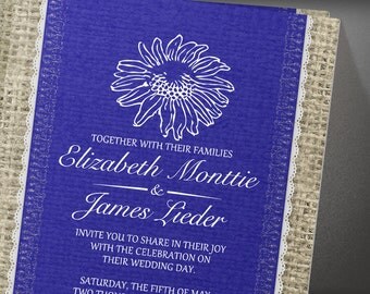 Blue Wedding invites