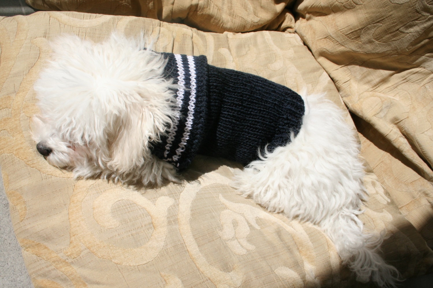 Navy Blue Dog Sweater DOG Clothes Pet Clothing BubaDog