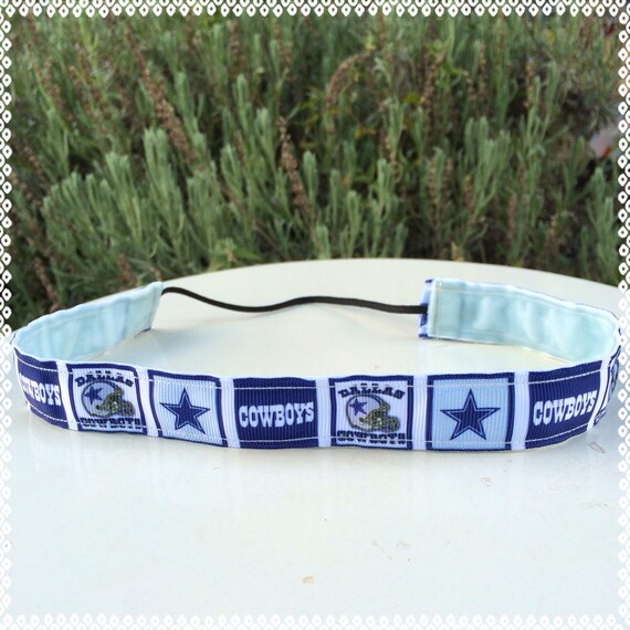 Items similar to Dallas Cowboys football headband 7/8 inches wide non