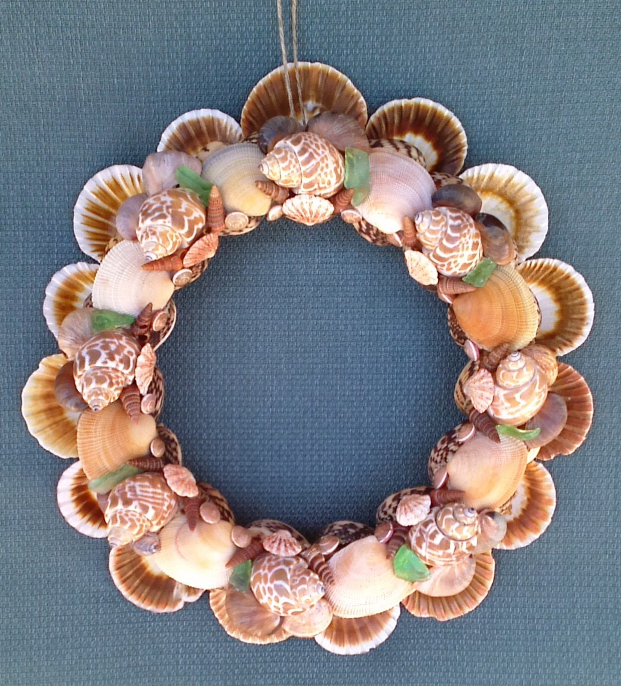 Seashell Wreath 11 1/2 sea shell wreath by PurpleSurfSeashells