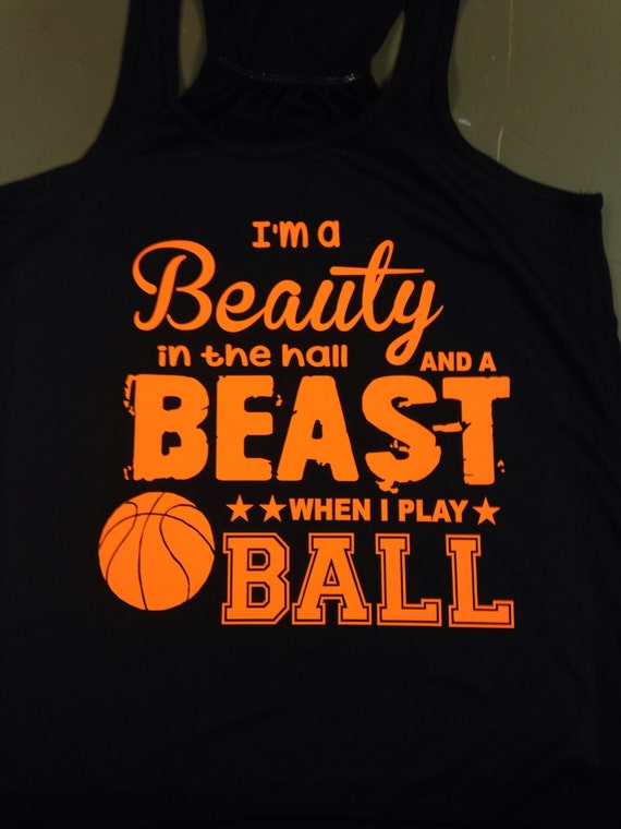 Items similar to Basketball tank "beast when i play ball" on Etsy