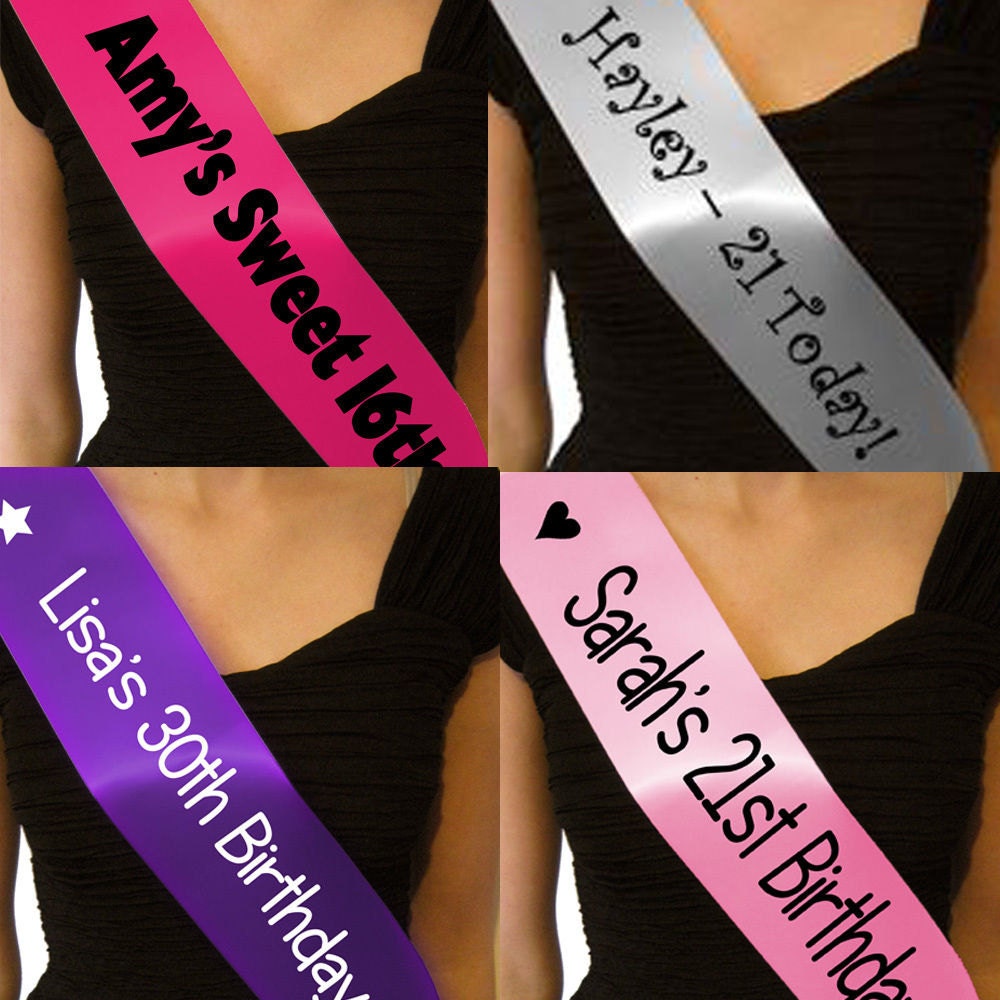 Luxury Personalised Birthday Sash Gift for Birthday Boy or