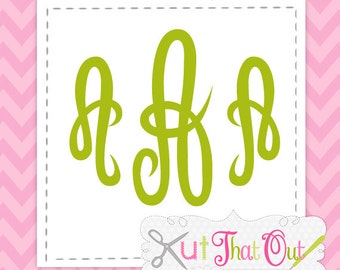 Download EXCLUSIVE Elegant Scroll Monogram SVG & DXF Font Cut Files