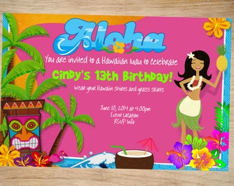 Aloha invitation | Etsy