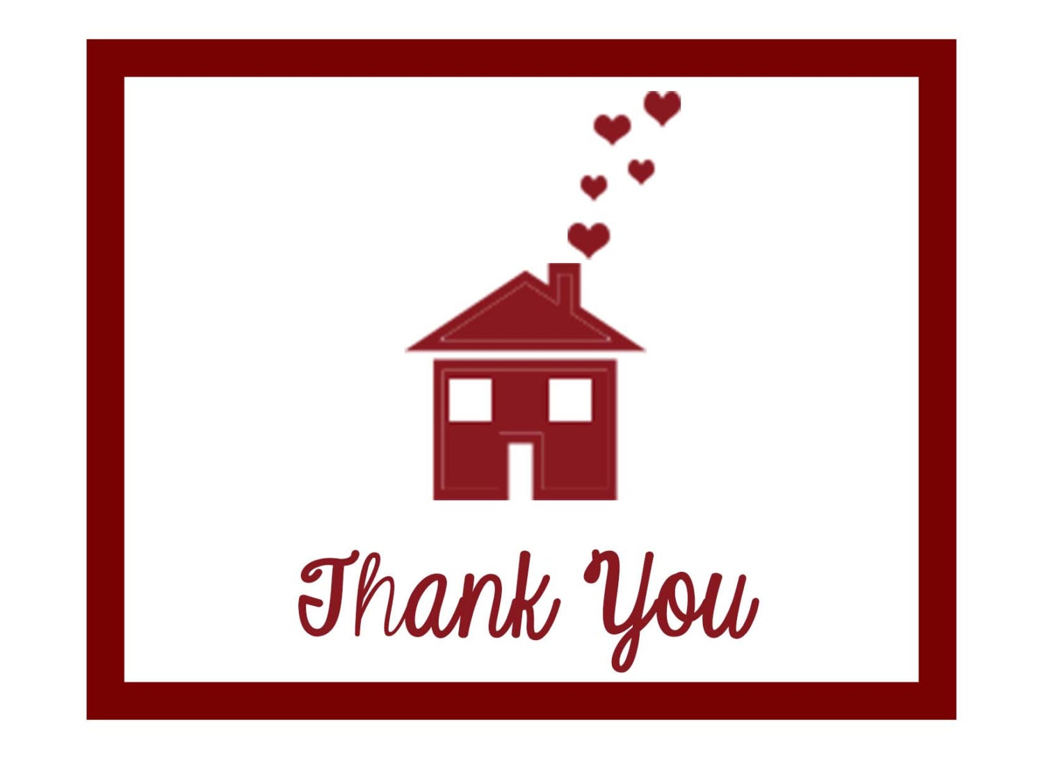 Housewarming Hearts Thank You Card