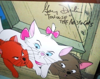 The AristoCats autographed picture by ' Toulouse '...Disney classic ...