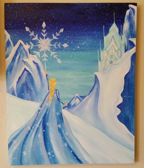 Items similar to Let It Go; painting from Disney's Frozen. Acrylics on