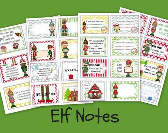 Elf Notes Set | Christmas Elf Printables | Elf Props | Elf Accessories