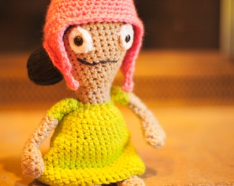 It&#39;s LOUISE BELCHER! As seen on Bob&#39;s Burgers - Fan Art - amigurumi -crochet plush doll