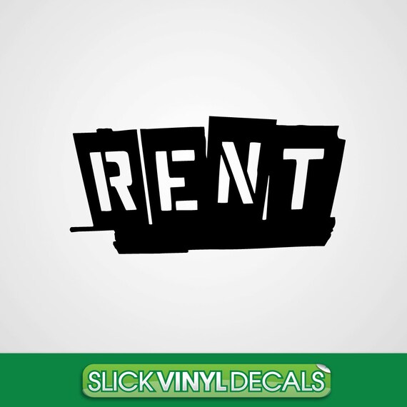  Rent  Musical Decal  Car  Decal  Sticker  Vinyl by SlickVinylDecals