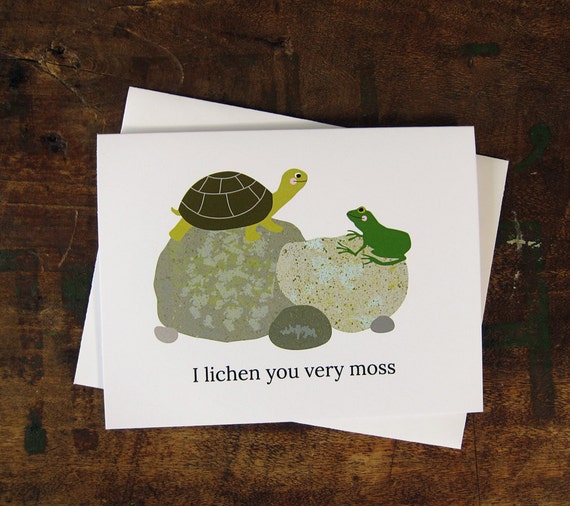 Funny Pun Card Nature Valentine by thebeautifulproject on Etsy