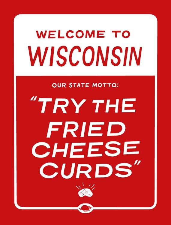 Items similar to Wisconsin State Motto Art Print Screenprint Try the