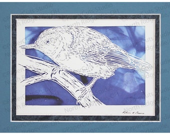 Nuthatch Bird Papercutting- Handcut Original