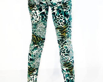 50% OFF SALE Agoraphobix Punk Army zebra & leopard printed pants | skinny jeans | punk pants