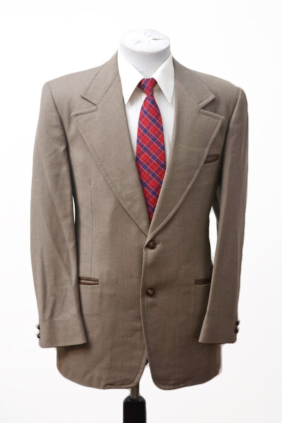 Men's Blazer / Vintage Sport Coat / Brown Western Jacket