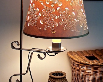 Autumn Oak Leaf Cut & Pierced Lampshade Only - Choose Your Fitting - Bulb Clip On or Washer for Harp