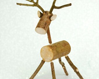 Popular items for log reindeer on Etsy